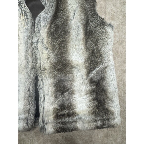 Soft Faux Fur Vest Gray & Black Reversible Capelli , Women's XL - Picture 2 of 6